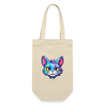 Pixie Bob Katze Rasse Aquarell Cartoon Kawaii Haustier - Geschenkbeutel für Flaschen - Natur - Vorne