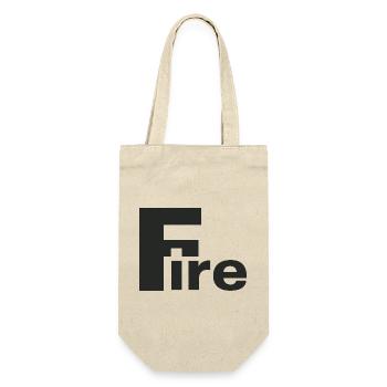 Fire voll - Geschenkbeutel für Flaschen - Natur - Vorne