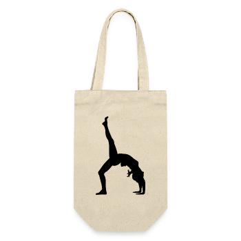 Gymnastik Tänzerin - Geschenkbeutel für Flaschen - Natur - Vorne