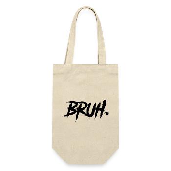 Bruh Funny Saying - Geschenkbeutel für Flaschen - Natur - Vorne