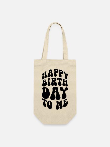 Happy birthday to me - Geschenkbeutel für Flaschen - Natur