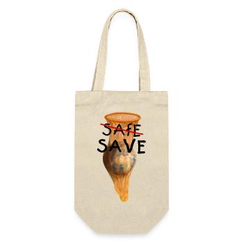 Save the World – Klimaschutz Protest Design - Geschenkbeutel für Flaschen - Natur - Vorne