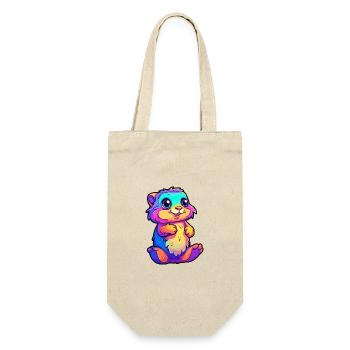 Gopher Buntes Aquarell Cartoon Kawaii Tier - Geschenkbeutel für Flaschen - Natur - Vorne