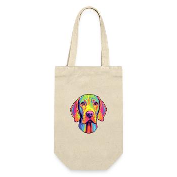 Plott Hund Hund Rasse Cartoon Kawaii Illustration - Geschenkbeutel für Flaschen - Natur - Vorne