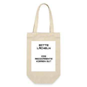 Keep Smiling - Geschenkbeutel für Flaschen - Natur - Vorne