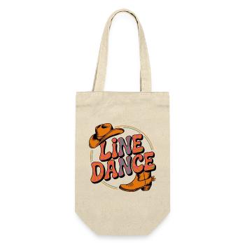 Line Dance mein Hobby - meine Passion - mein Ding - Geschenkbeutel für Flaschen - Natur - Vorne