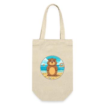 Gopher Aquarell Cartoon Kawaii Clipart Tier - Geschenkbeutel für Flaschen - Natur - Vorne