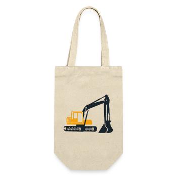 Bagger - Geschenkbeutel für Flaschen - Natur - Vorne