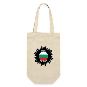 Sofia Skyline Bulgarien Flagge Reise Souvenir - Geschenkbeutel für Flaschen - Natur - Vorne