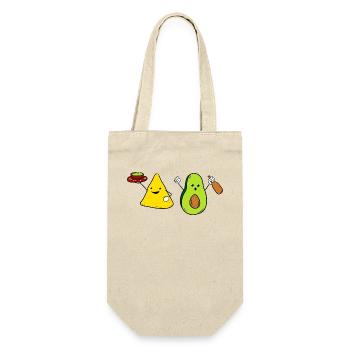 Guacamole Nacho Avocado Fiesta Mexico - Geschenkbeutel für Flaschen - Natur - Vorne
