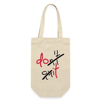 Slogan don't quit, do it - Don't stop, do it - Geschenkbeutel für Flaschen - Natur - Vorne