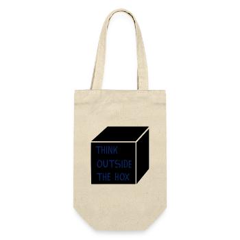 Think outside the box - Geschenkbeutel für Flaschen - Natur - Vorne