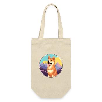 Neuguinea singende Hunderasse Cartoon Kawaii Waterc - Geschenkbeutel für Flaschen - Natur - Vorne