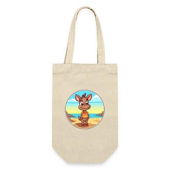 Bongo Aquarell Cartoon Kawaii Clipart Tier - Geschenkbeutel für Flaschen - Natur - Vorne