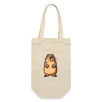 Gopher Niedliche Karikatur Kawaii Aquarell Tier Haustier - Geschenkbeutel für Flaschen - Natur - Vorne