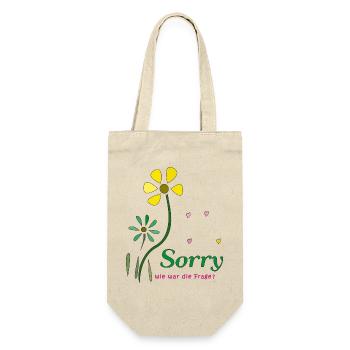 Sorry, wie war die Frage? - Geschenkbeutel für Flaschen - Natur - Vorne