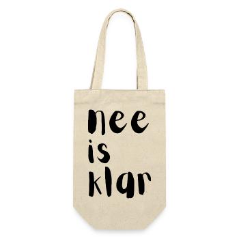 Nee is klar - Geschenkbeutel für Flaschen - Natur - Vorne