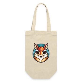 Streifenhörnchen Bunte Aquarell-Tierillustration - Geschenkbeutel für Flaschen - Natur - Vorne