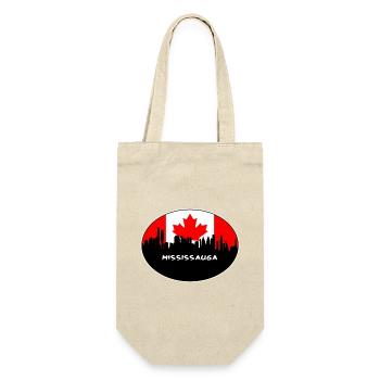 Mississauga-Kanada-Flaggen-Skyline-Schattenbild-Reise - Geschenkbeutel für Flaschen - Natur - Vorne