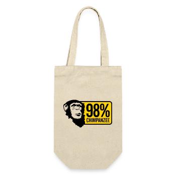 Chimpanse Affe Lustiges Tier Motiv - Geschenkbeutel für Flaschen - Natur - Vorne