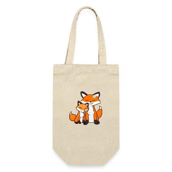 Sister Fox - Geschenkbeutel für Flaschen - Natur - Vorne