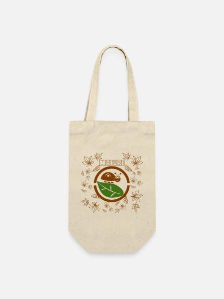 Natur  - Geschenkbeutel für Flaschen - Natur