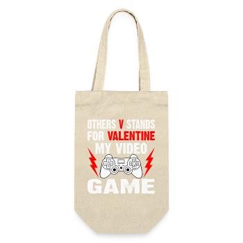 Gaming Videogame Motiv Computer Video Game Design - Geschenkbeutel für Flaschen - Natur - Vorne