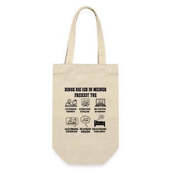 Dinge die ich in meiner Freizeit tue Achterbahn - Geschenkbeutel für Flaschen - Natur - Vorne