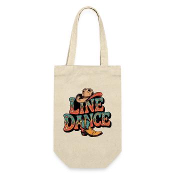 Line Dance mein Hobby - meine Passion - mein Ding - Geschenkbeutel für Flaschen - Natur - Vorne