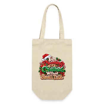 Von einem Weihnachten ohne Smalltalk träumen - Geschenkbeutel für Flaschen - Natur - Vorne