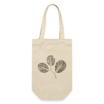 Blätter Erle / Erlenzweig - Botanik & Natur - Geschenkbeutel für Flaschen - Natur - Vorne