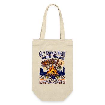 Guy Fawkes Night London England Pyrotechnic - Geschenkbeutel für Flaschen - Natur - Vorne