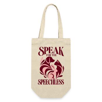 Speak For The Speechless - Geschenkbeutel für Flaschen - Natur - Vorne
