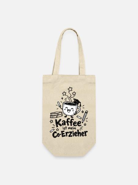 Lustiger Kaffeebecher Cartoon - Geschenkbeutel für Flaschen - Natur