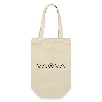Alle Elemente Vektorumrissdesign Schwarz - Geschenkbeutel für Flaschen - Natur - Vorne