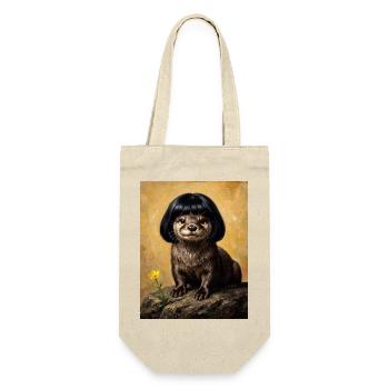 Lustiger Otter Bob Haarschnitt - Geschenkbeutel für Flaschen - Natur - Vorne