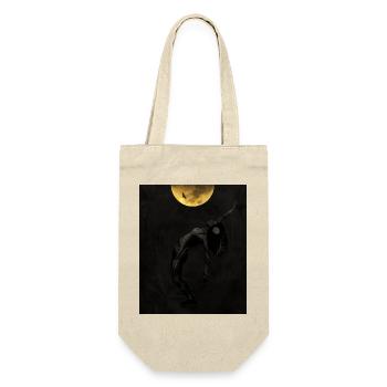Mondtanz Silhouette - Geschenkbeutel für Flaschen - Natur - Vorne