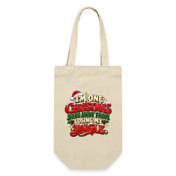 Ein Weihnachts-Jingle-Tee - Geschenkbeutel für Flaschen - Natur - Vorne
