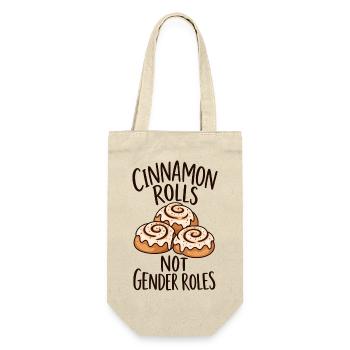 Cinnamon Rolls Not Gender Roles - Geschenkbeutel für Flaschen - Natur - Vorne