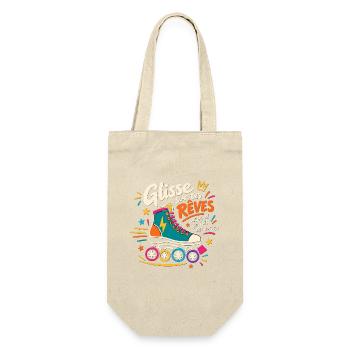 Skate & Shine - Geschenkbeutel für Flaschen - Natur - Vorne