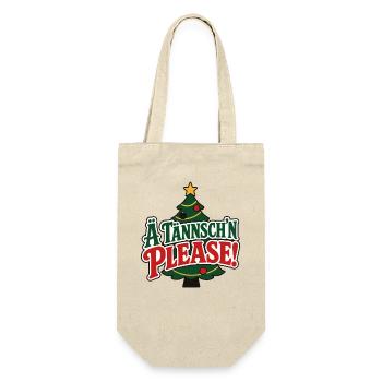Ä Tännsch'n Please – Christmas Vibes - Geschenkbeutel für Flaschen - Natur - Vorne