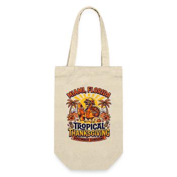 Miami Tropical Thanksgiving Sunshine Turkey Oct - Geschenkbeutel für Flaschen - Natur - Vorne