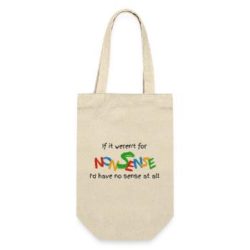 Wenn es keinen Unsinn gäbe - Geschenkbeutel für Flaschen - Natur - Vorne