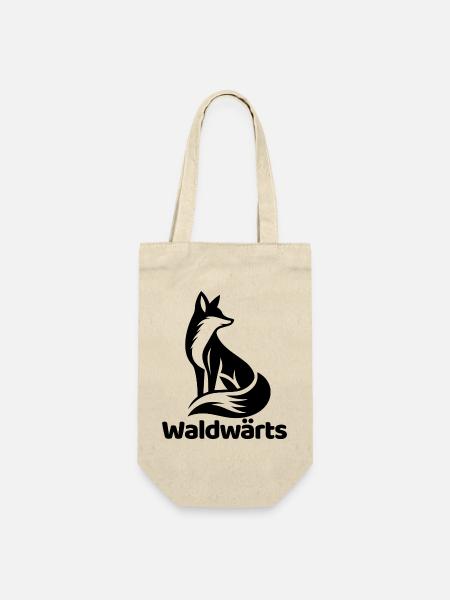 Waldwärts – Fuchs Waldliebe Naturmotiv - Geschenkbeutel für Flaschen - Natur