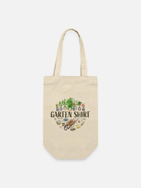 Garten Shirt - Geschenkbeutel für Flaschen - Natur