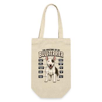 Lustiges Hundetraining Bullterrier Hundebesitzer - Geschenkbeutel für Flaschen - Natur - Vorne