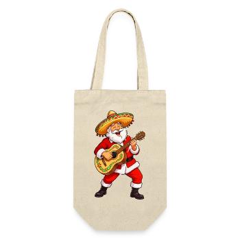 Mariachi Santa Weihnachten - Geschenkbeutel für Flaschen - Natur - Vorne
