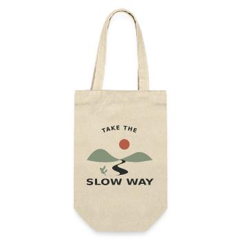 Take the Slow Way – Natur & Auszeit - Geschenkbeutel für Flaschen - Natur - Vorne