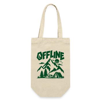 Offline – Berge Camping Wandern Natur Abenteuer - Geschenkbeutel für Flaschen - Natur - Vorne