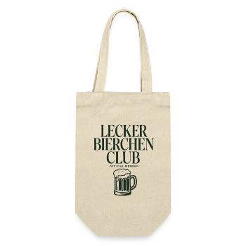 Lecker Bierchen Club - Geschenkbeutel für Flaschen - Natur - Vorne